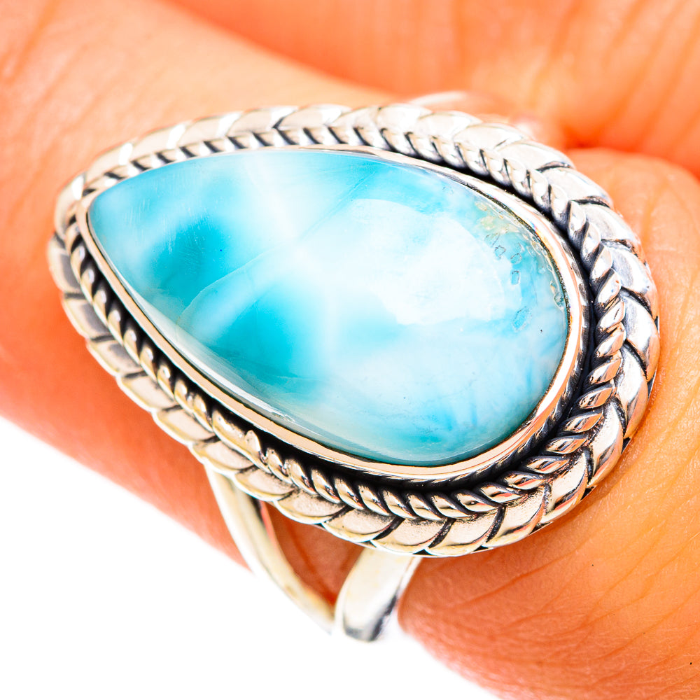 Larimar Rings handcrafted by Anasilvercos - RING121741