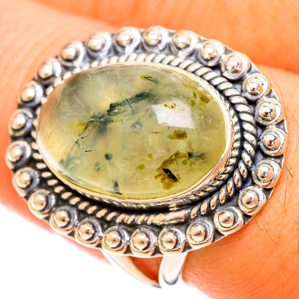 Prehnite Rings handcrafted by Anasilvercos - RING121750