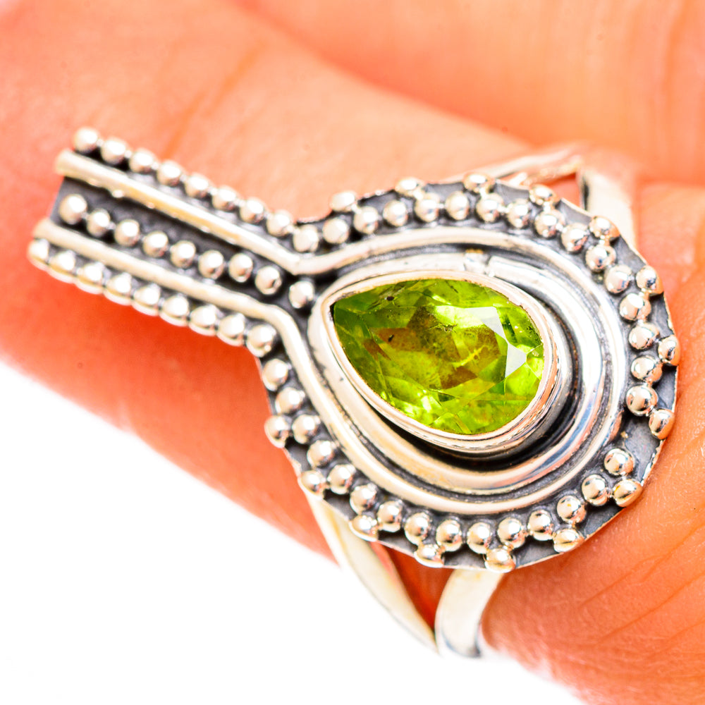 Peridot Rings handcrafted by Anasilvercos - RING121752