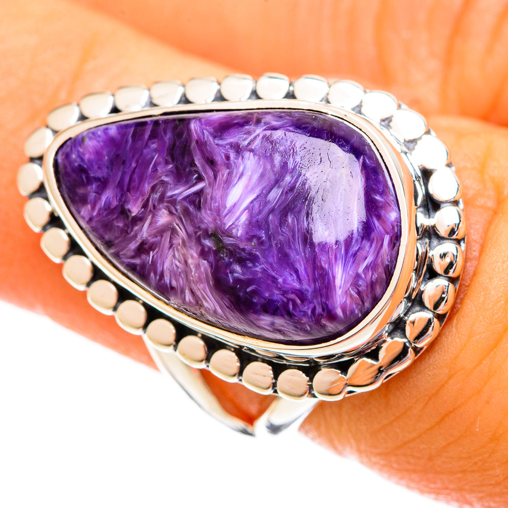 Charoite Rings handcrafted by Anasilvercos - RING121761