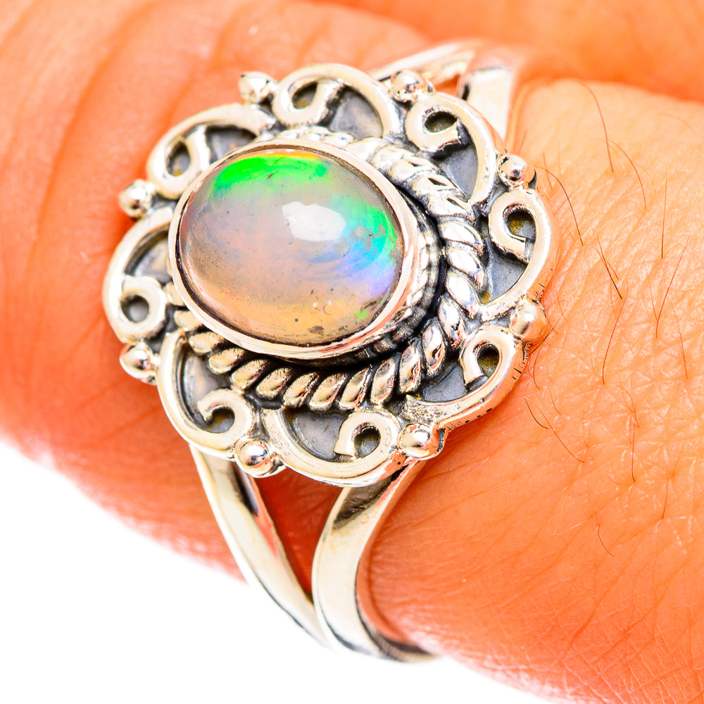 Ethiopian Opal Rings handcrafted by Anasilvercos - RING121766