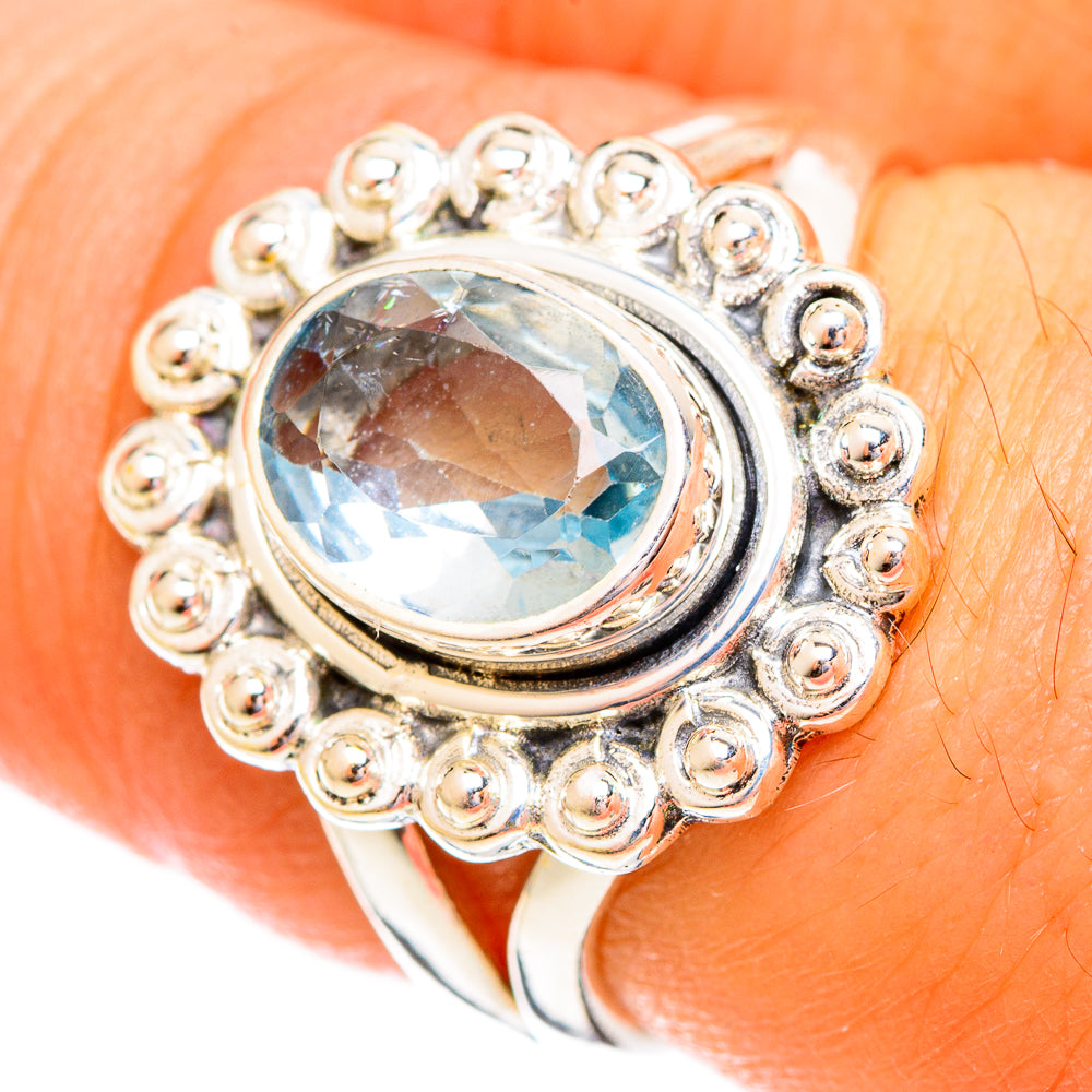 Blue Topaz Rings handcrafted by Anasilvercos - RING121772