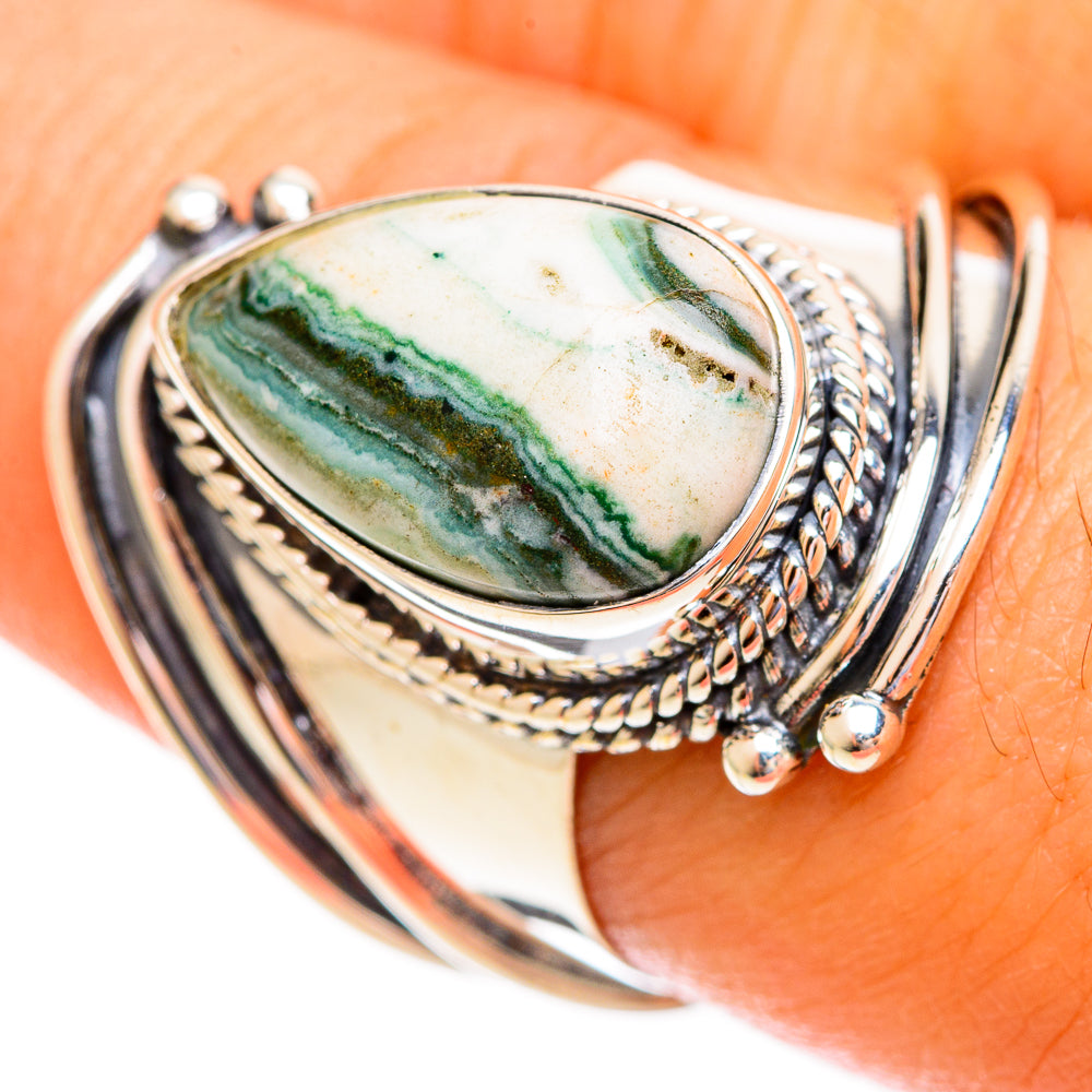 Ocean Jasper Rings handcrafted by Anasilvercos - RING121778