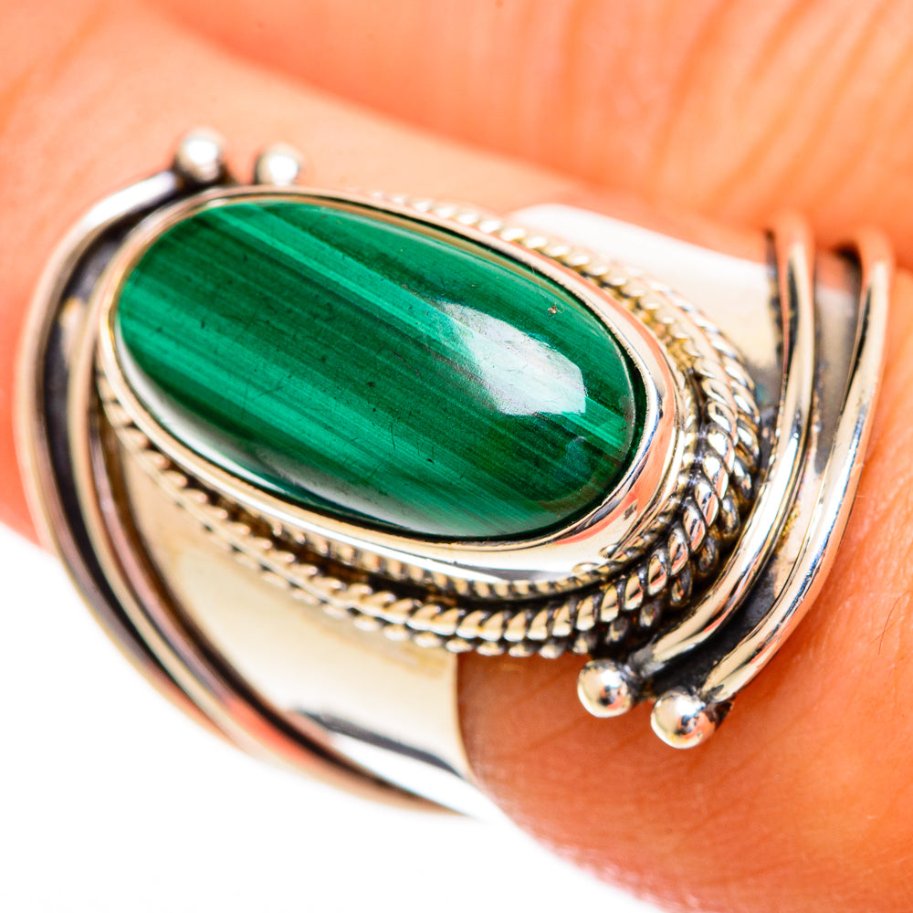 Malachite Rings handcrafted by Anasilvercos - RING121780