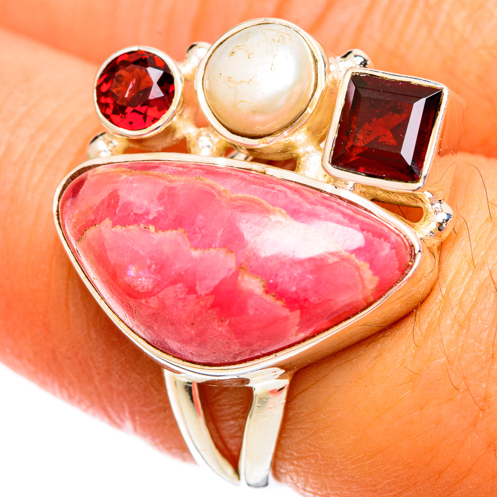Rhodochrosite Rings handcrafted by Anasilvercos - RING121784