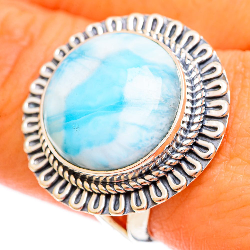 Larimar Rings handcrafted by Anasilvercos - RING121803