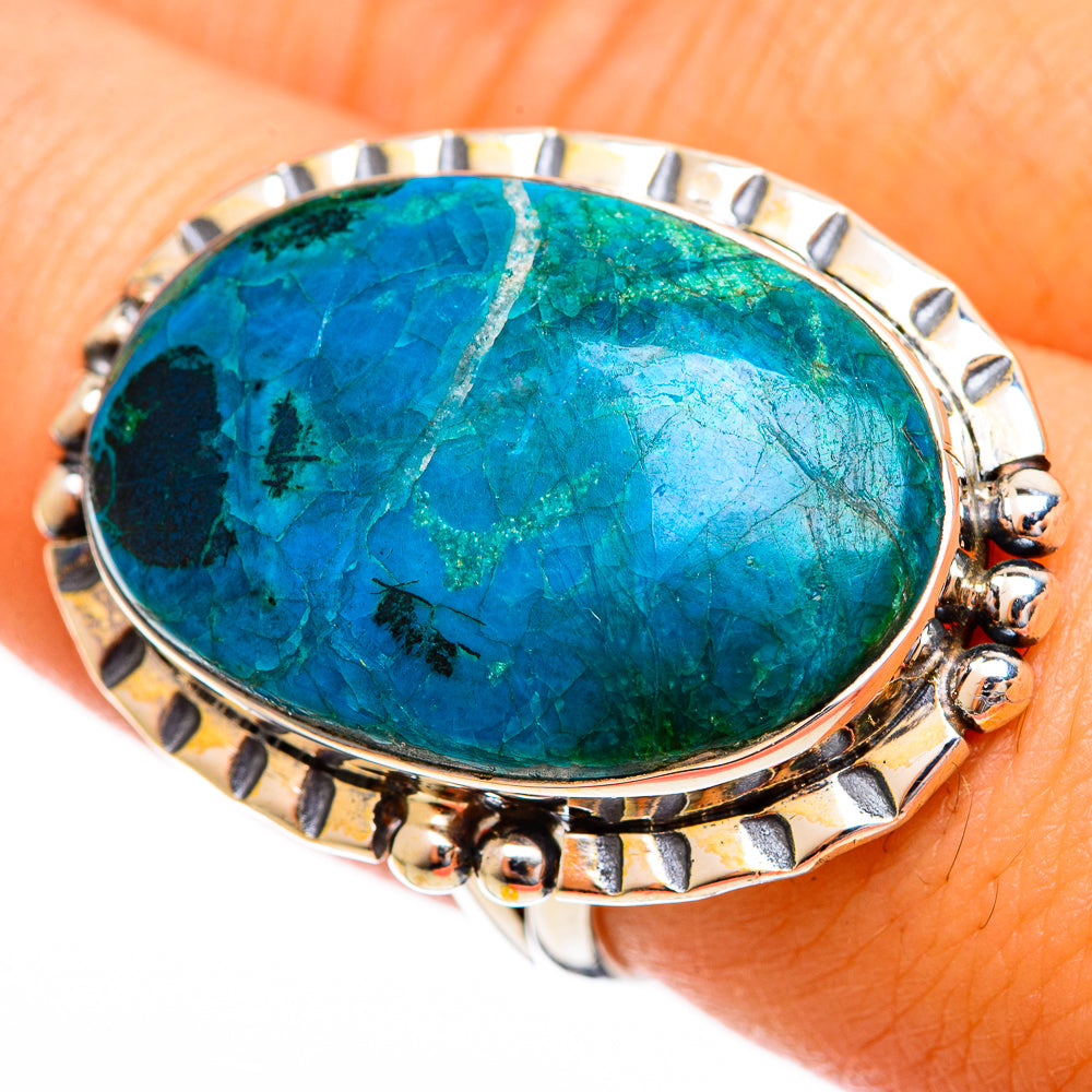Chrysocolla Rings handcrafted by Anasilvercos - RING121804