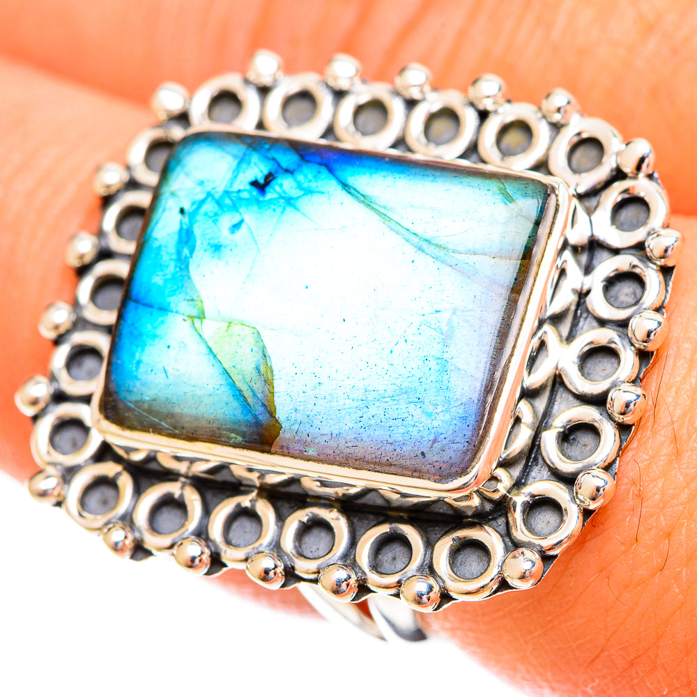 Labradorite Rings handcrafted by Anasilvercos - RING121805