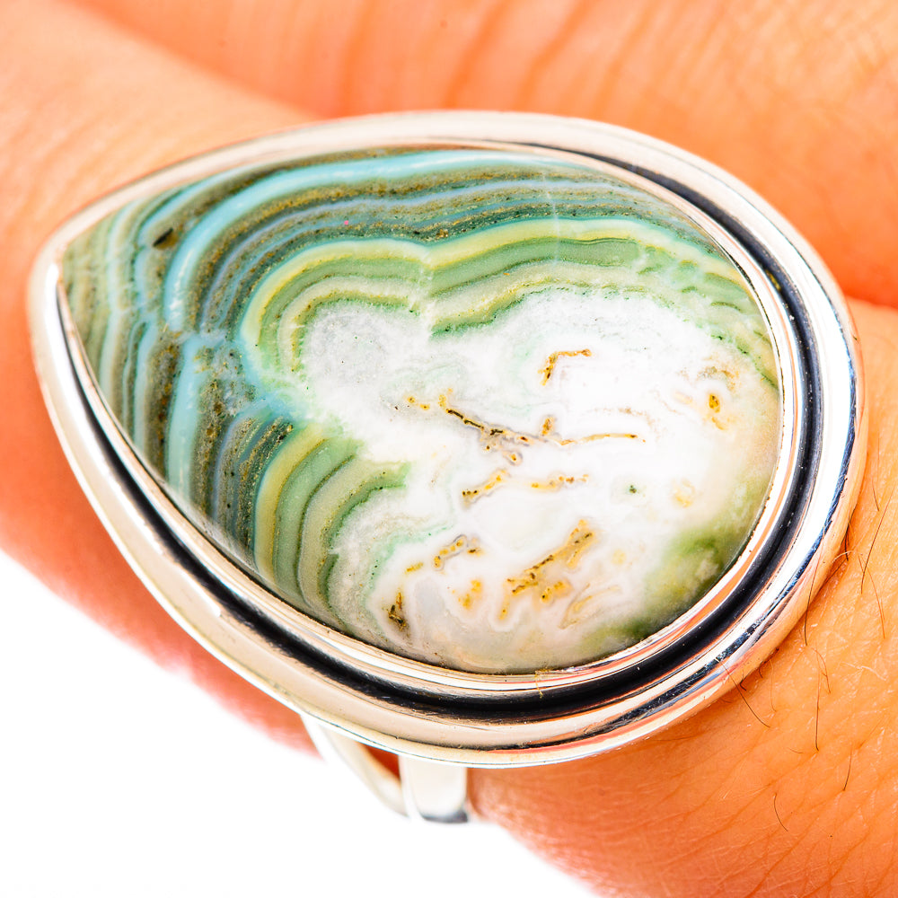 Ocean Jasper Rings handcrafted by Anasilvercos - RING121817