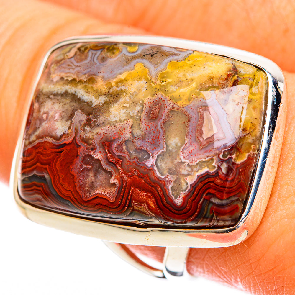 Crazy Lace Agate Rings handcrafted by Anasilvercos - RING121823