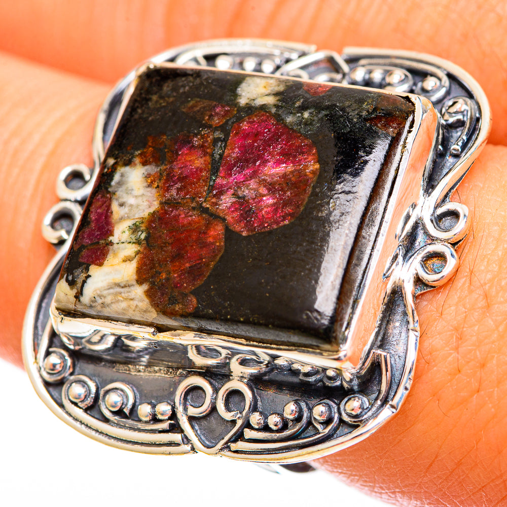 Russian Eudialyte Rings handcrafted by Anasilvercos - RING121830