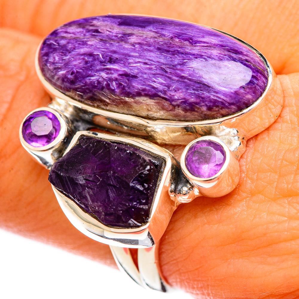 Charoite Rings handcrafted by Anasilvercos - RING121833