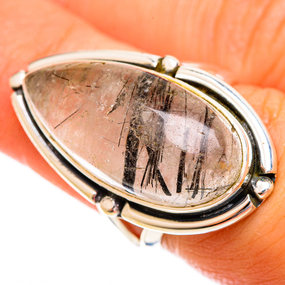 Tourmalinated Quartz Rings handcrafted by Anasilvercos - RING121836