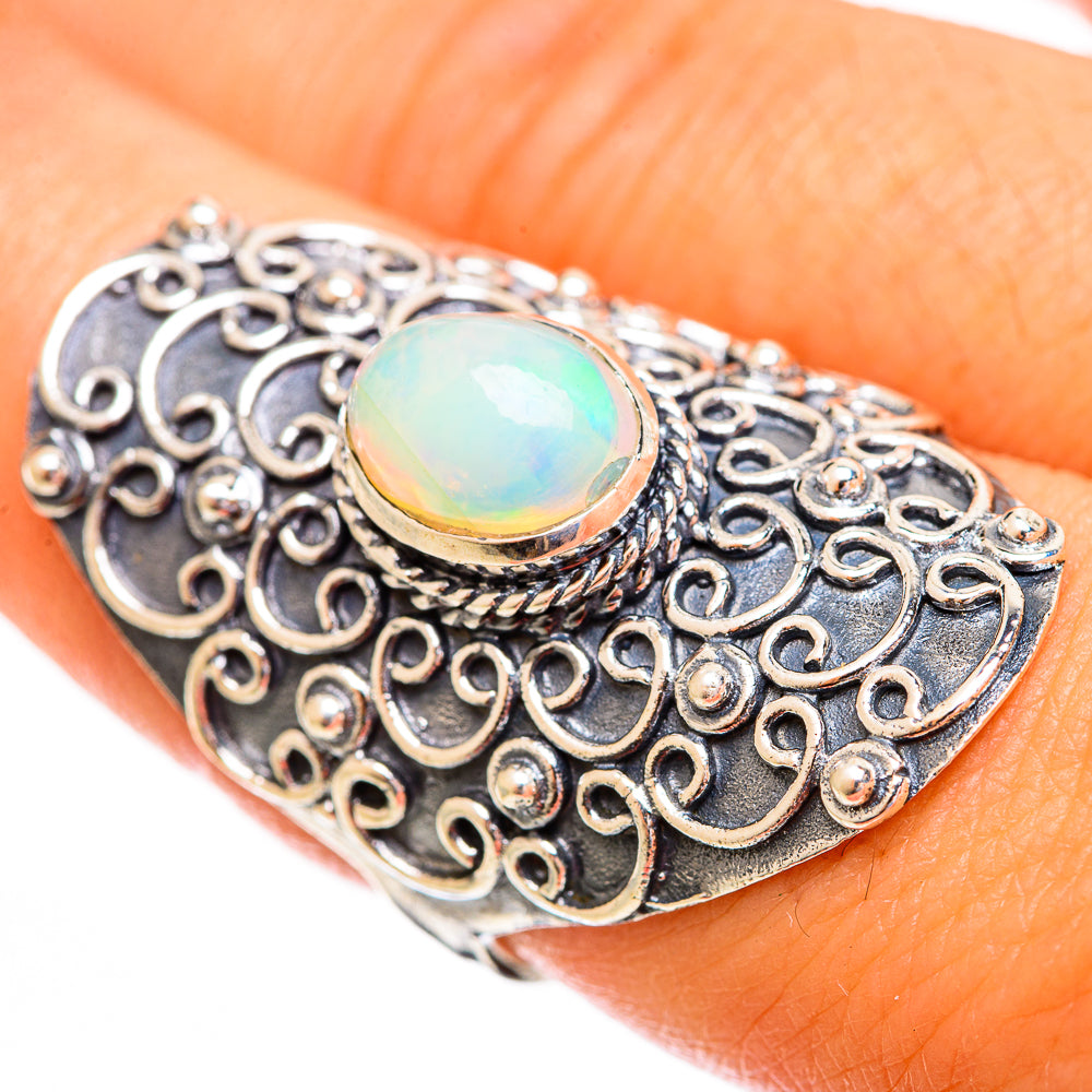 Ethiopian Opal Rings handcrafted by Anasilvercos - RING121844