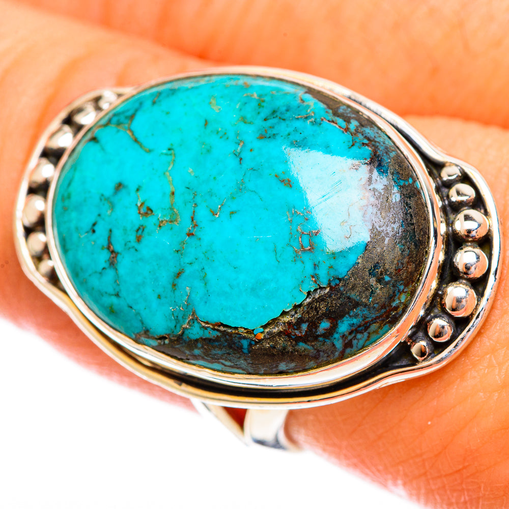 Tibetan Turquoise Rings handcrafted by Anasilvercos - RING121852