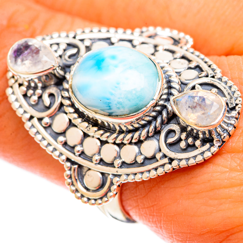 Larimar Rings handcrafted by Anasilvercos - RING121854