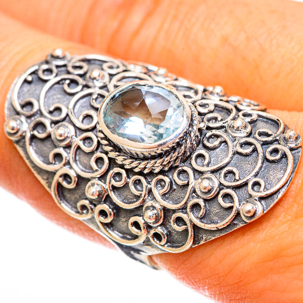 Blue Topaz Rings handcrafted by Anasilvercos - RING121860