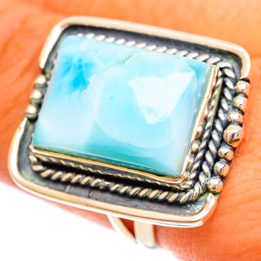 Larimar Rings handcrafted by Anasilvercos - RING121862