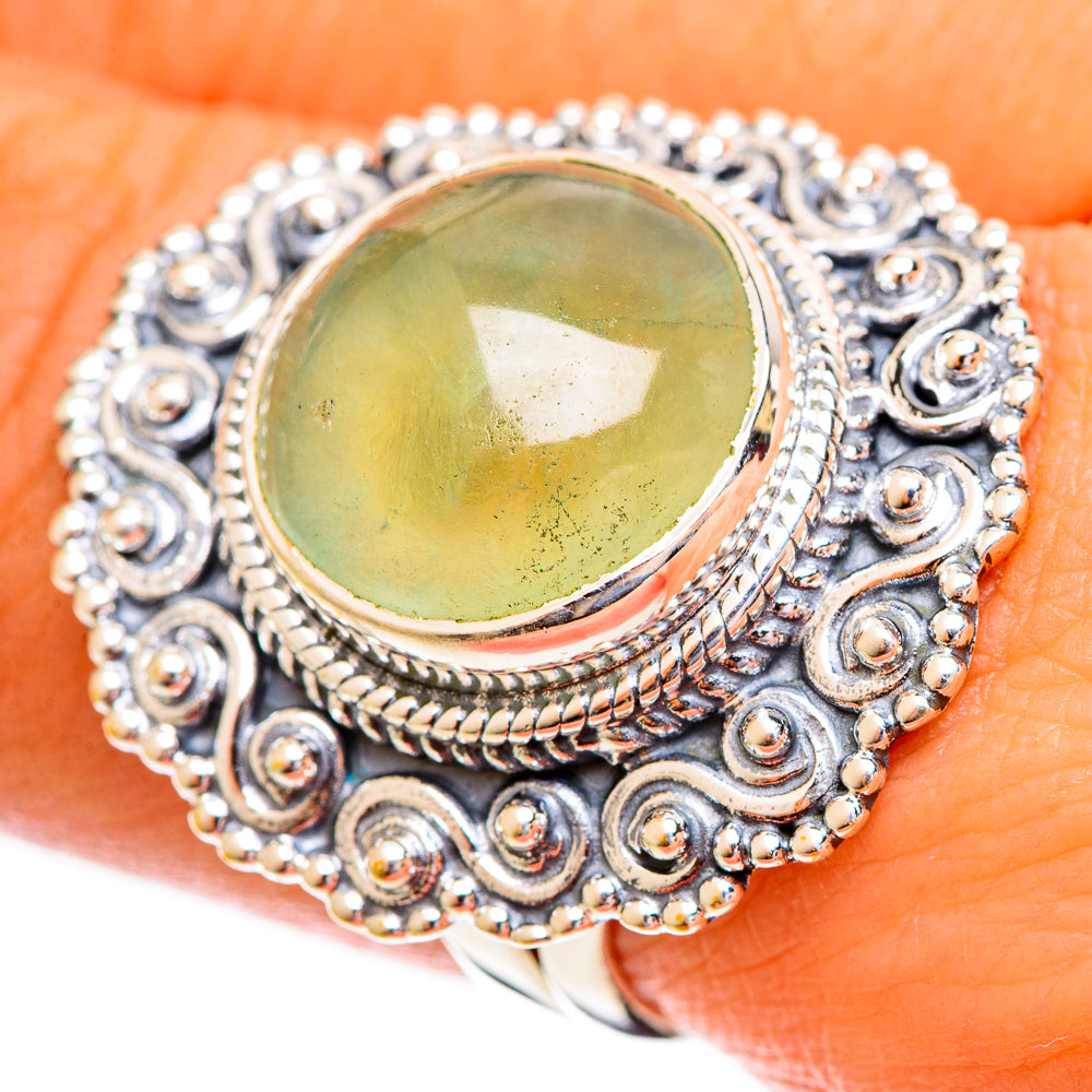 Prehnite Rings handcrafted by Anasilvercos - RING121868
