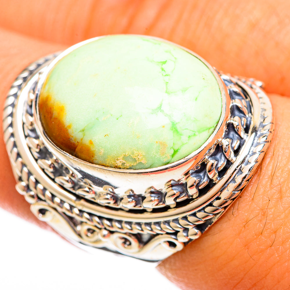 Lemon Chrysoprase Rings handcrafted by Anasilvercos - RING121870
