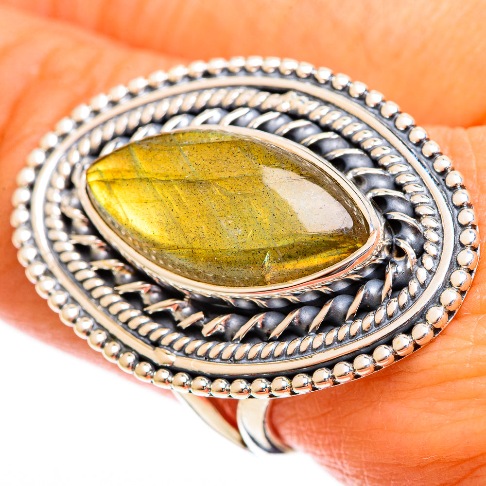 Labradorite Rings handcrafted by Anasilvercos - RING121874