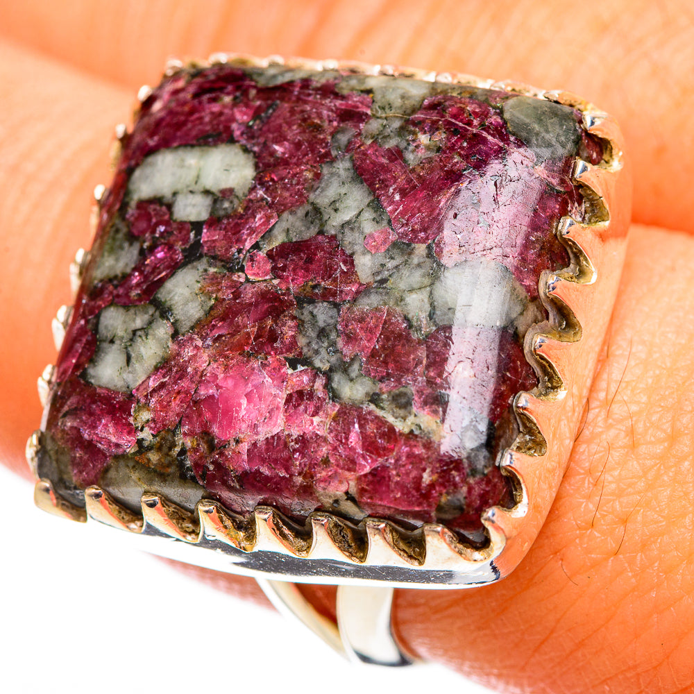 Russian Eudialyte Rings handcrafted by Anasilvercos - RING121881