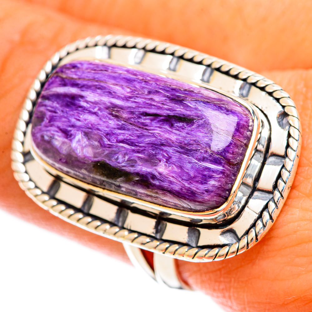 Charoite Rings handcrafted by Anasilvercos - RING121883