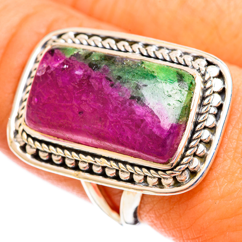 Ruby Zoisite Rings handcrafted by Anasilvercos - RING121895