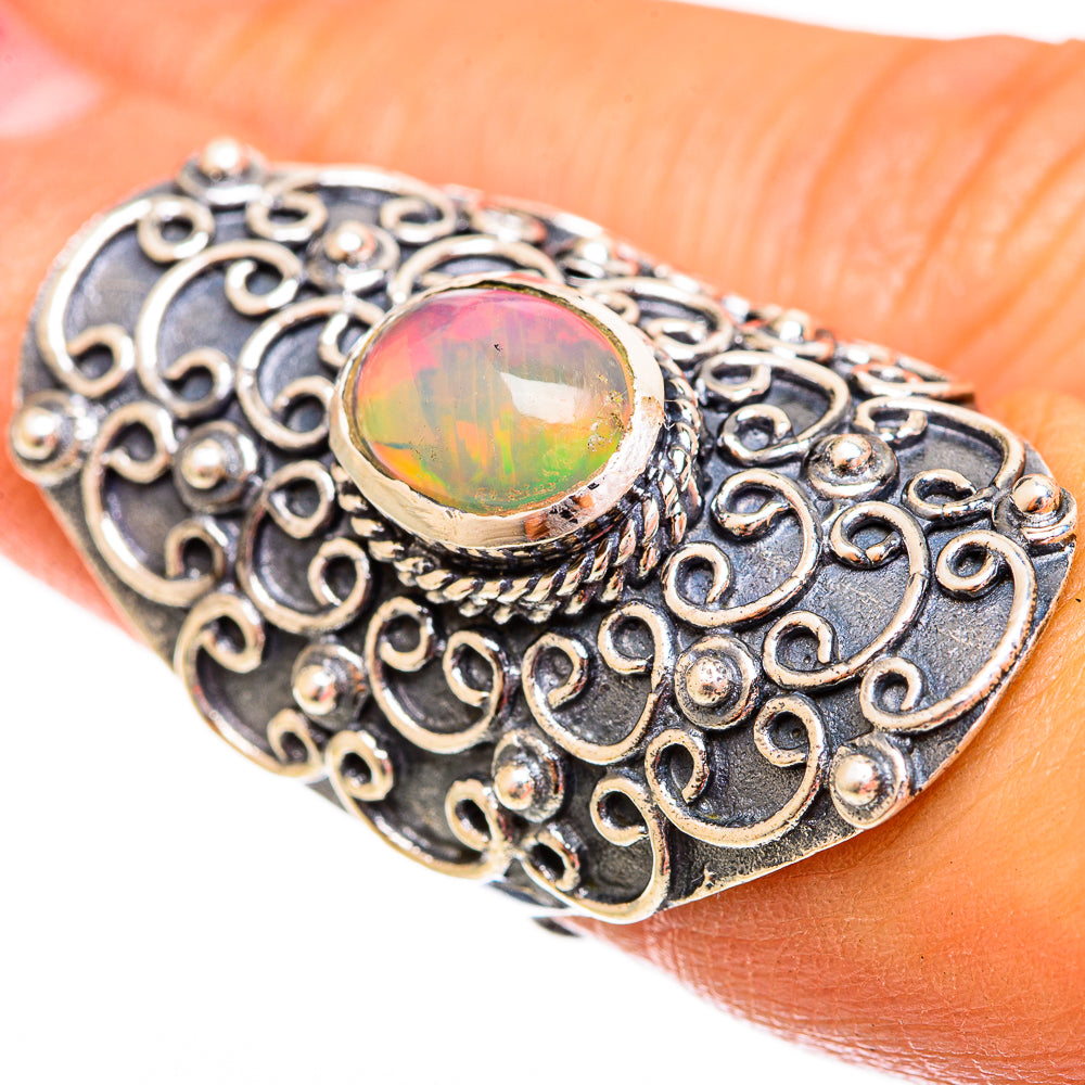 Ethiopian Opal Rings handcrafted by Anasilvercos - RING121899