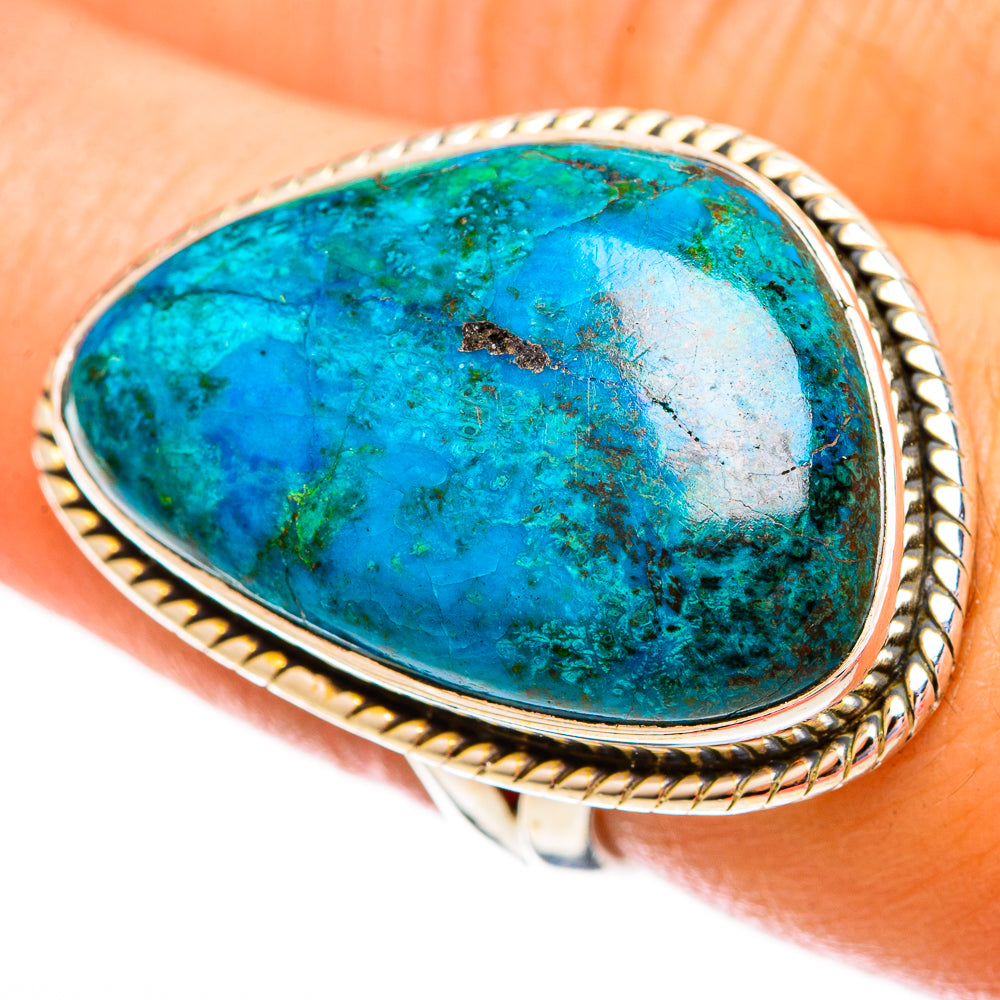 Chrysocolla Rings handcrafted by Anasilvercos - RING121905