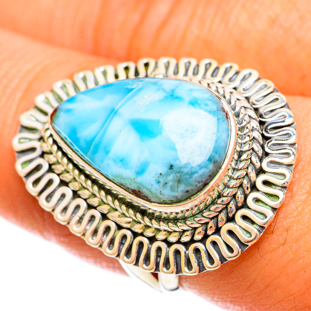 Larimar Rings handcrafted by Anasilvercos - RING121906