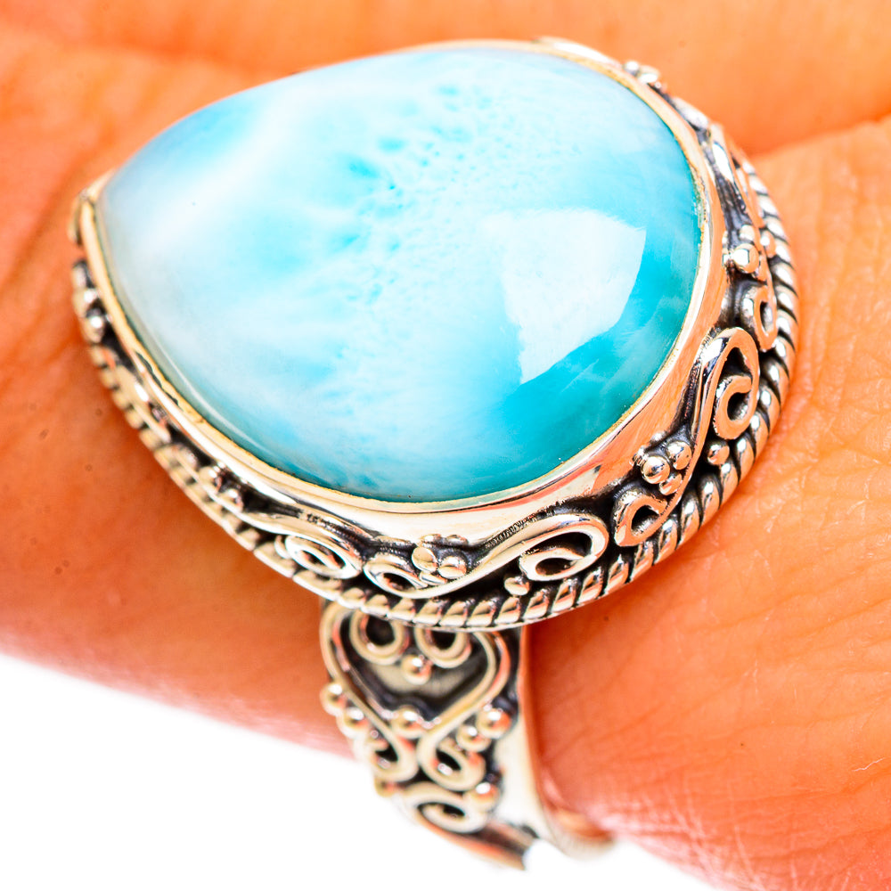 Larimar Rings handcrafted by Anasilvercos - RING121908