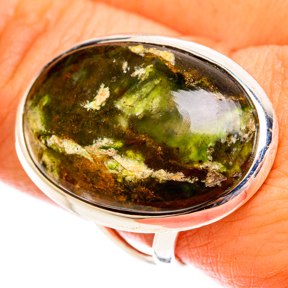 Australian Green Opal Rings handcrafted by Anasilvercos - RING121921