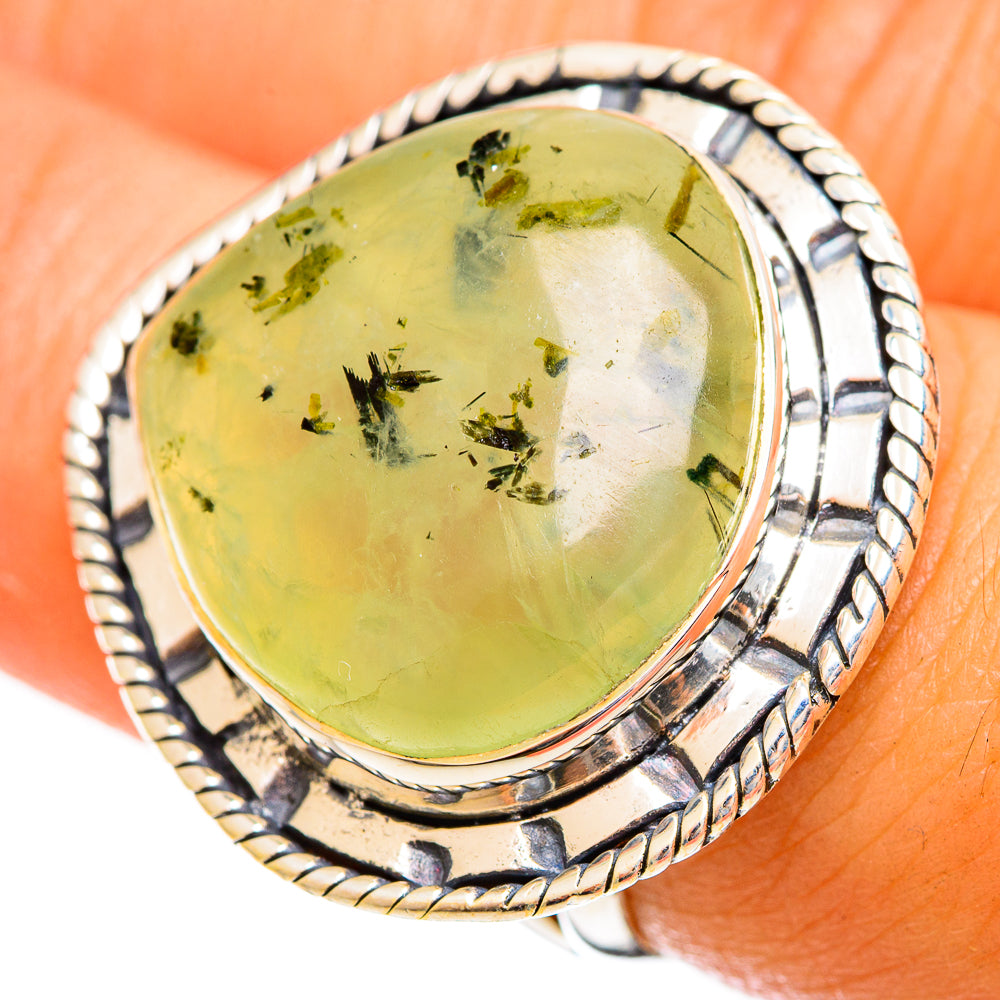 Prehnite Rings handcrafted by Anasilvercos - RING121923