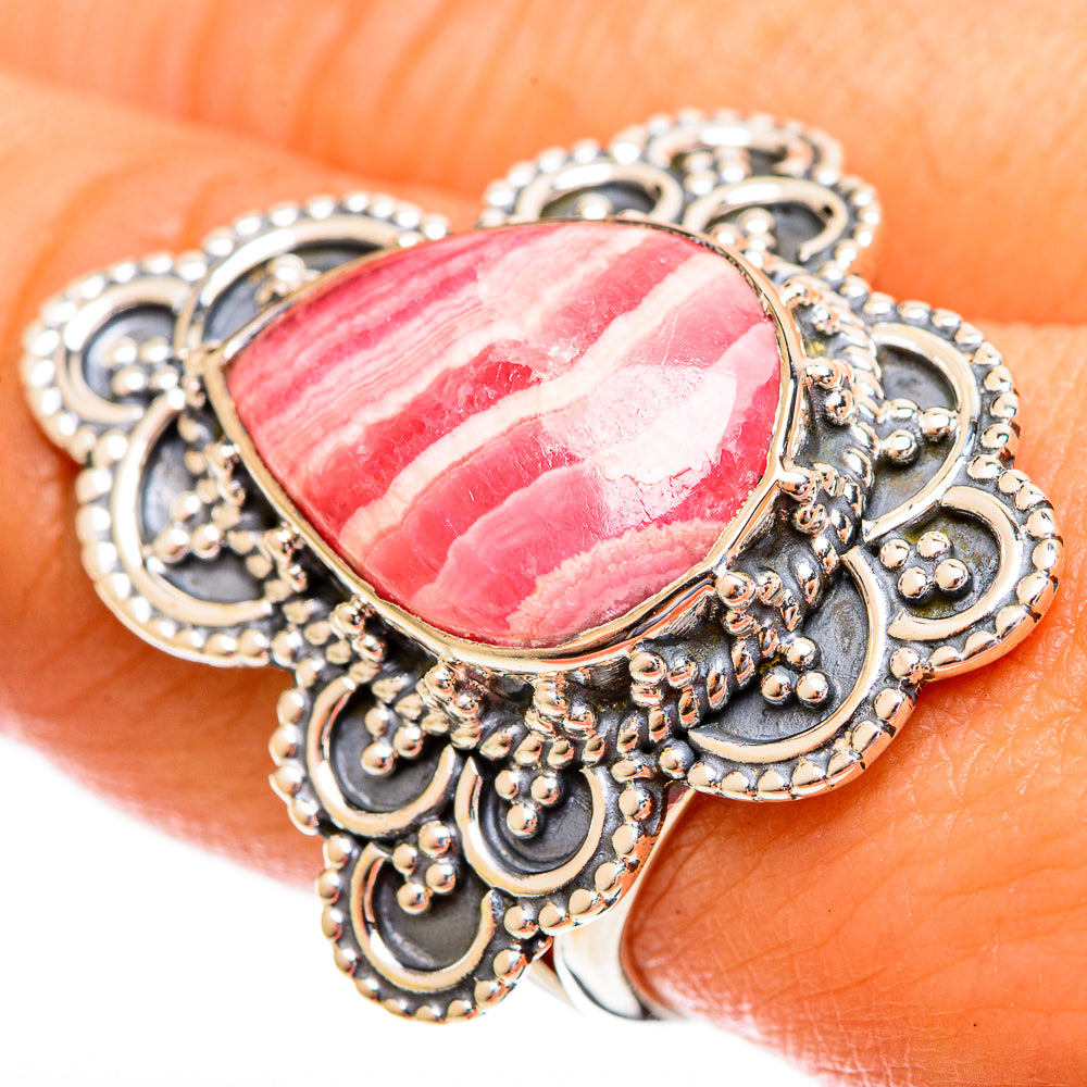 Rhodochrosite Rings handcrafted by Anasilvercos - RING121928