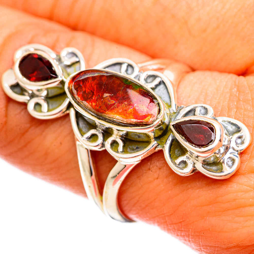 Ammolite Rings handcrafted by Anasilvercos - RING121930