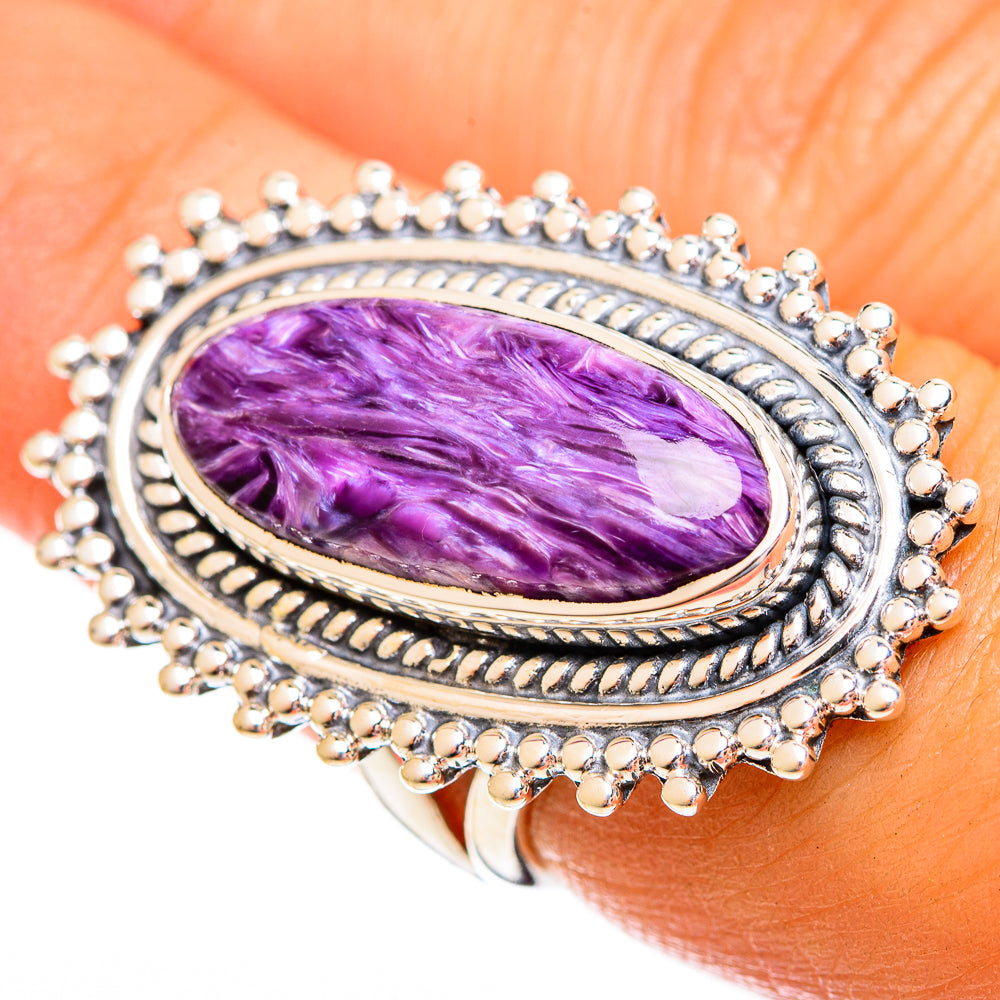Charoite Rings handcrafted by Anasilvercos - RING121931
