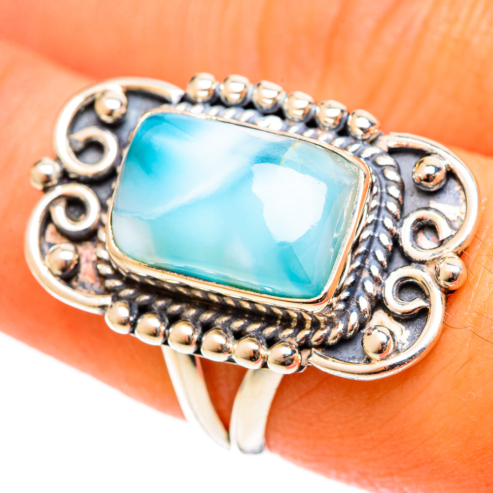 Larimar Rings handcrafted by Anasilvercos - RING121939
