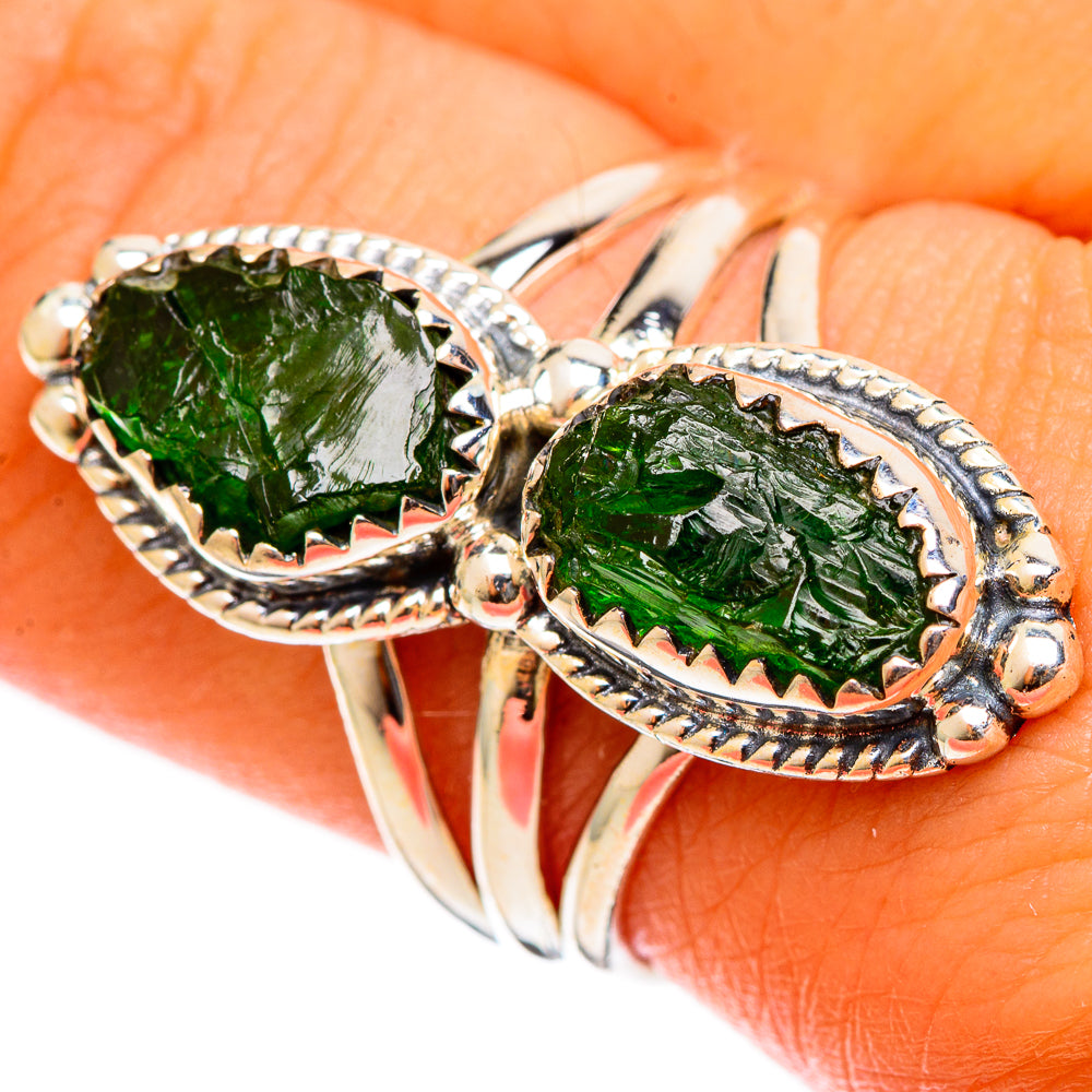 Chrome Diopside Rings handcrafted by Anasilvercos - RING121946
