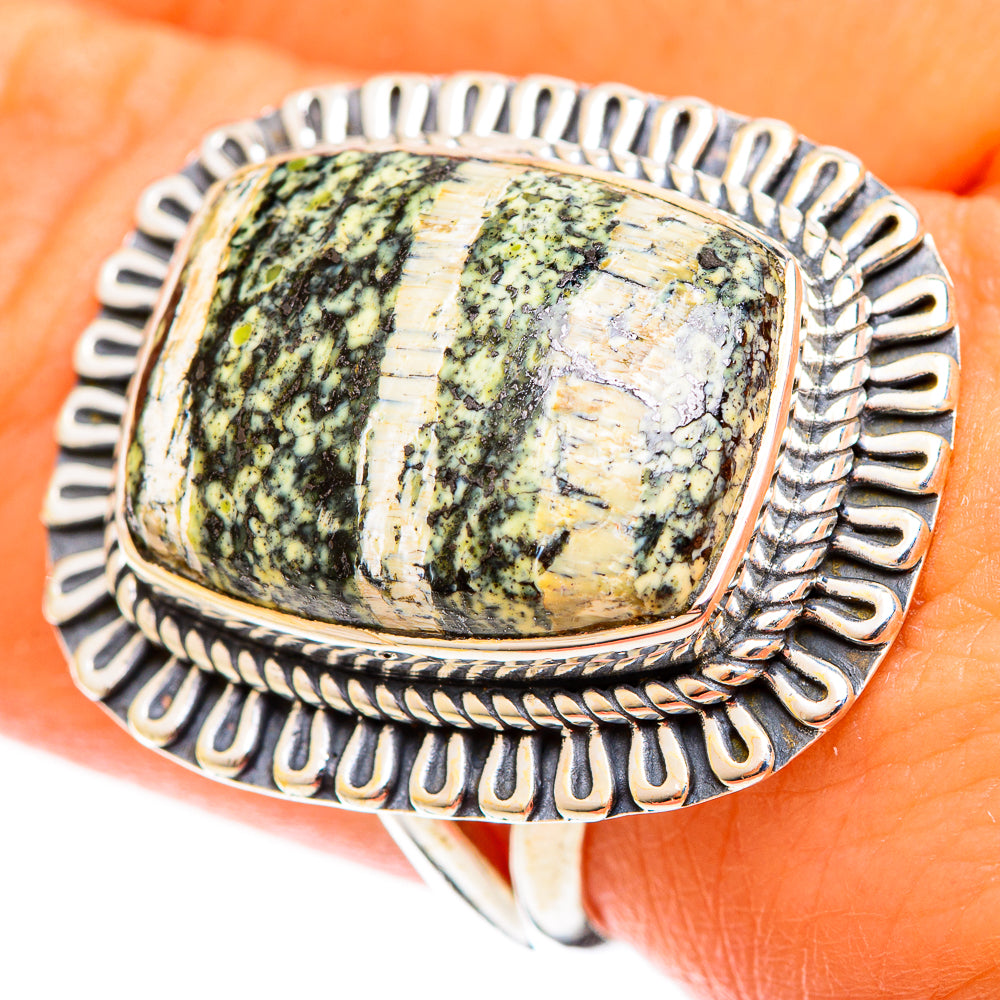 Green Swiss Opal Rings handcrafted by Anasilvercos - RING121947