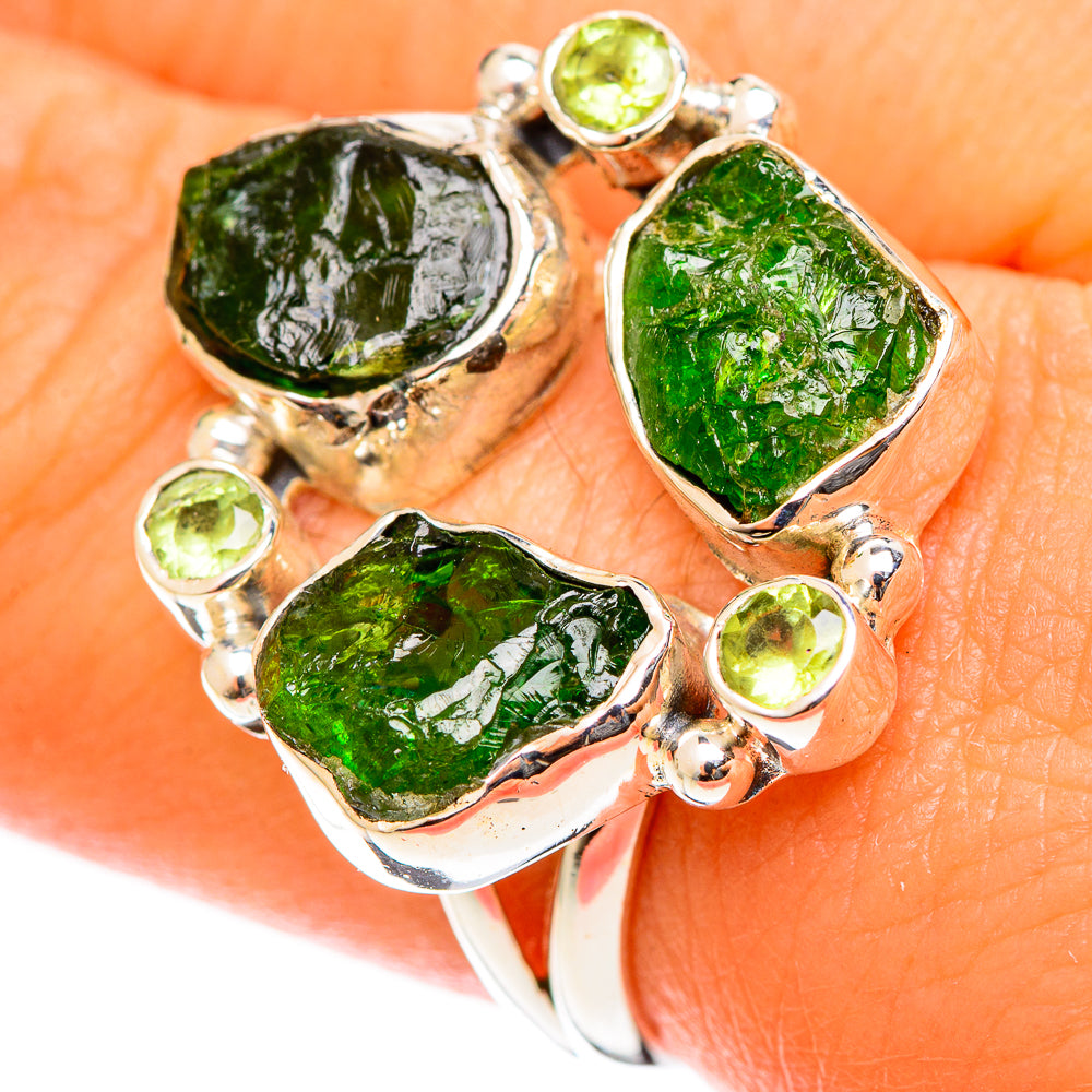 Chrome Diopside Rings handcrafted by Anasilvercos - RING121948