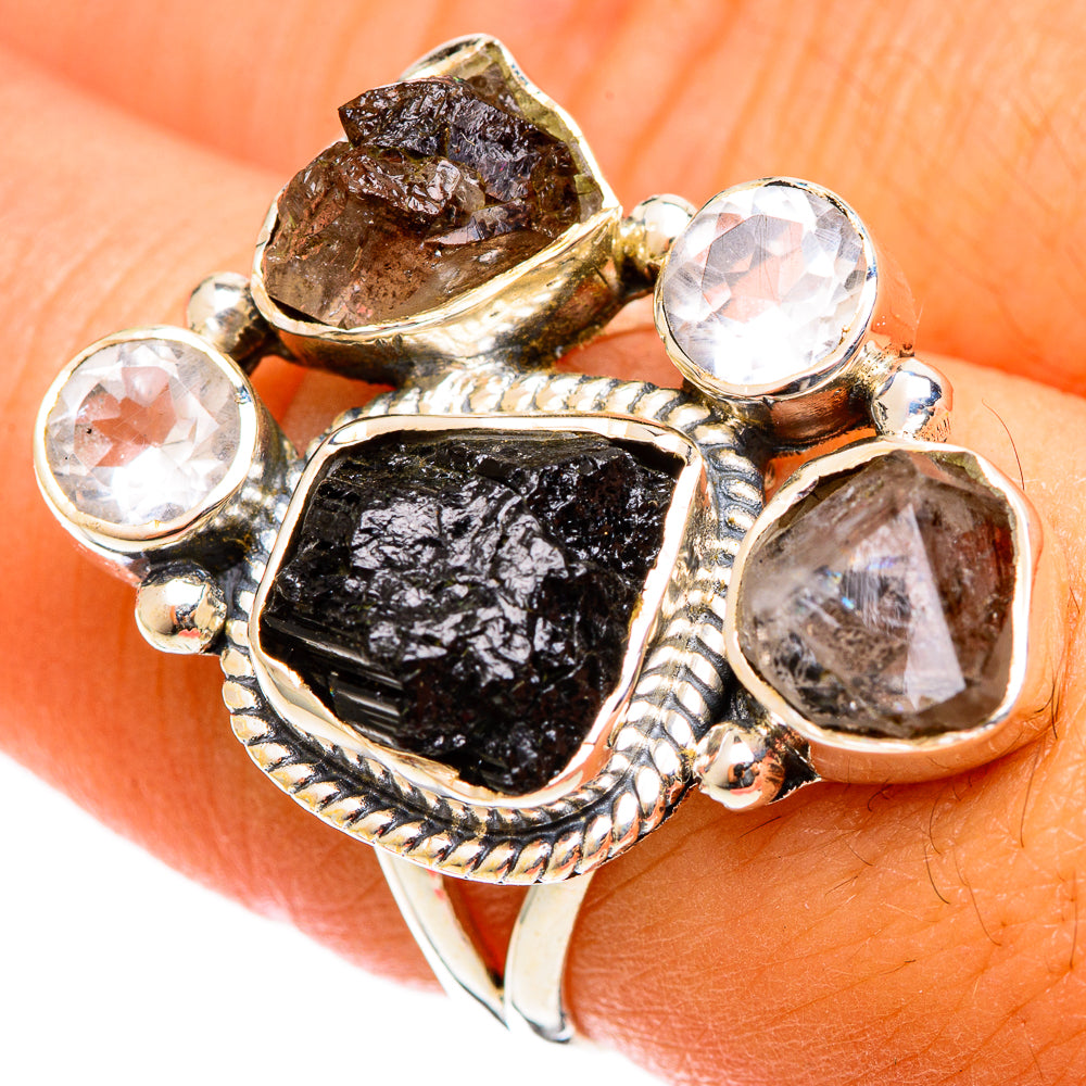 Black Tourmaline Rings handcrafted by Anasilvercos - RING121959
