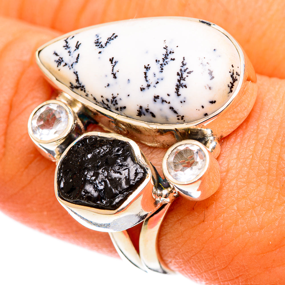 Dendritic Opal Rings handcrafted by Anasilvercos - RING121961