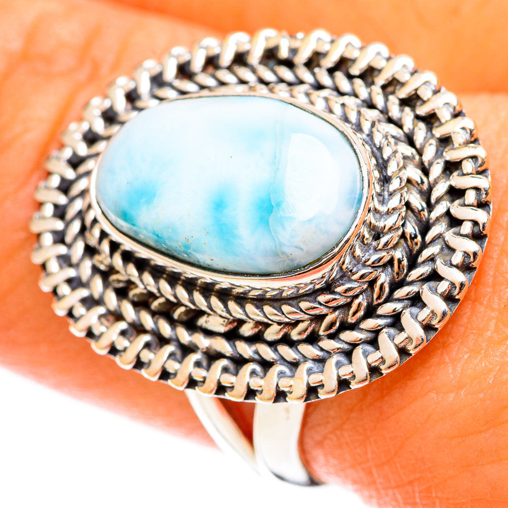 Larimar Rings handcrafted by Anasilvercos - RING121973