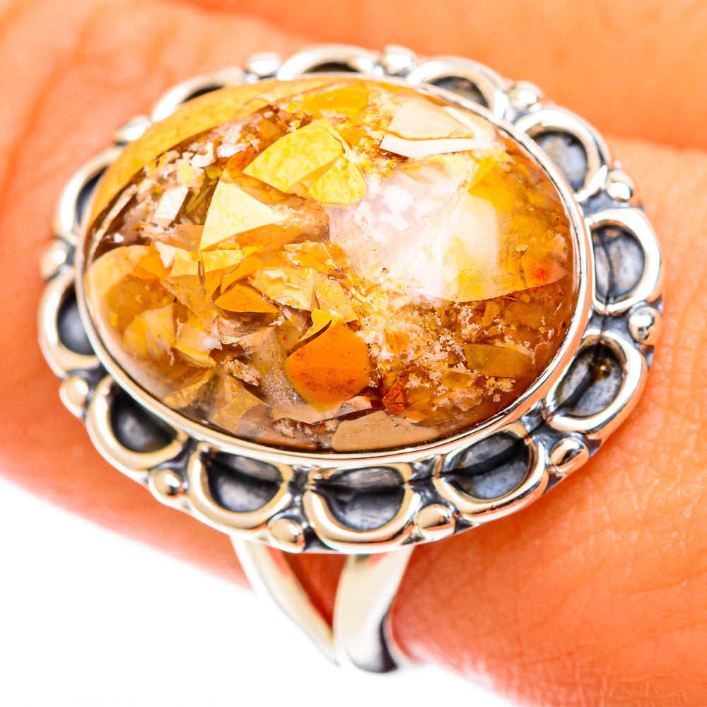 Brecciated Mookaite Rings handcrafted by Anasilvercos - RING121981