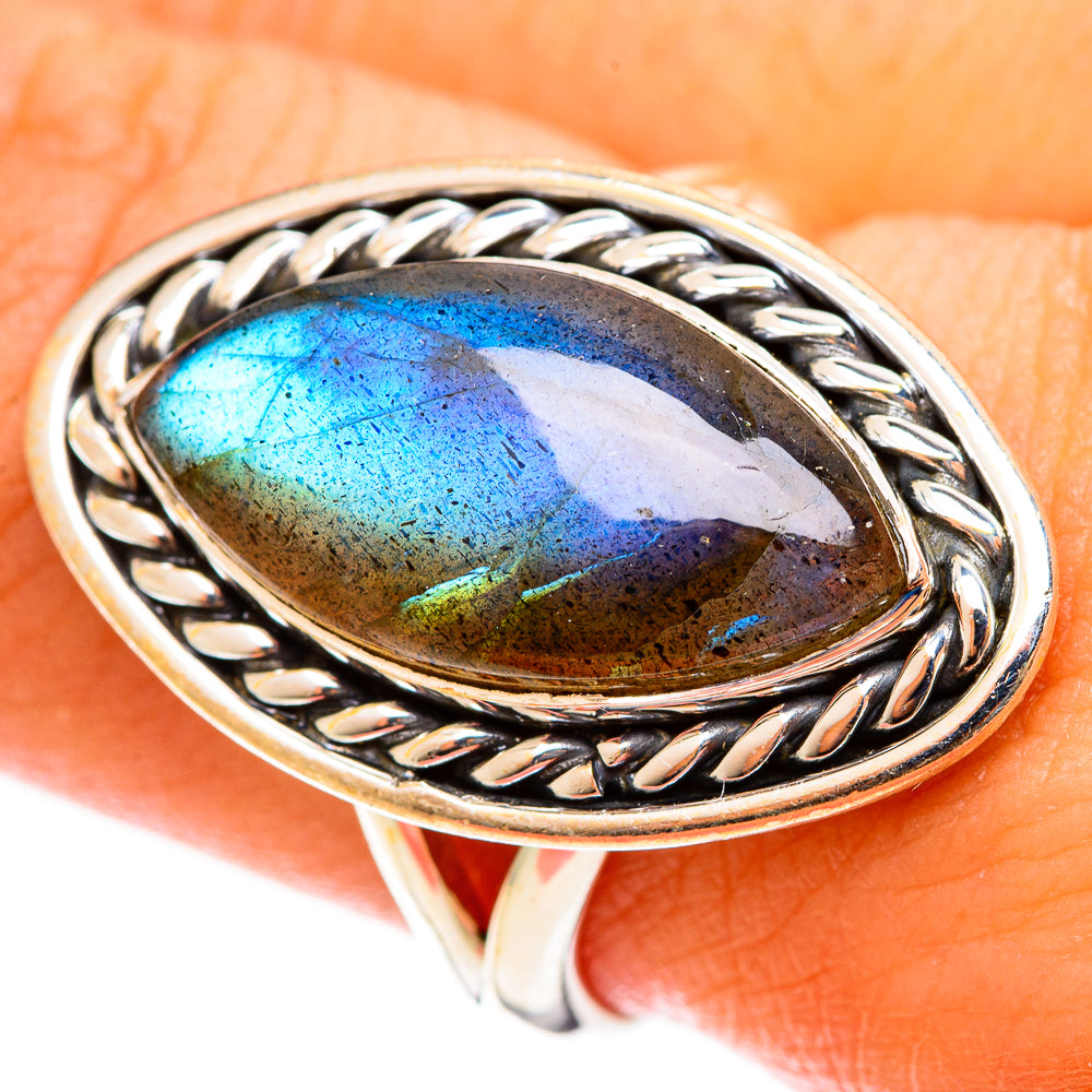 Labradorite Rings handcrafted by Anasilvercos - RING122003