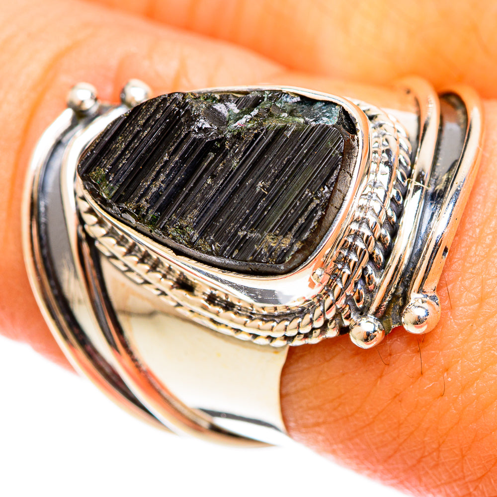 Green Tourmaline Rings handcrafted by Anasilvercos - RING122006