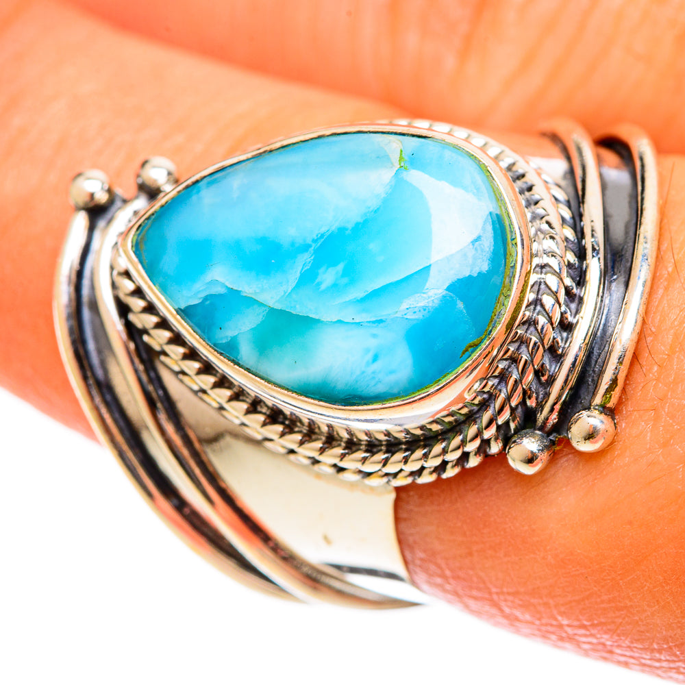 Larimar Rings handcrafted by Anasilvercos - RING122031