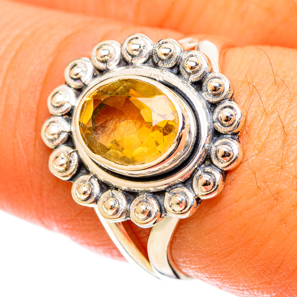 Citrine Rings handcrafted by Anasilvercos - RING122040
