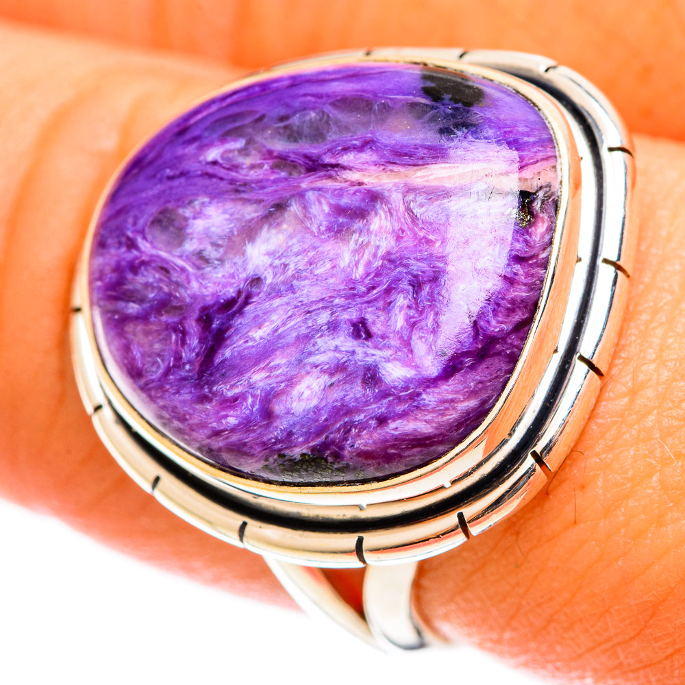 Charoite Rings handcrafted by Anasilvercos - RING122044